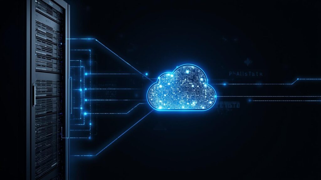 backup & disaster recovery system, show a cloud back